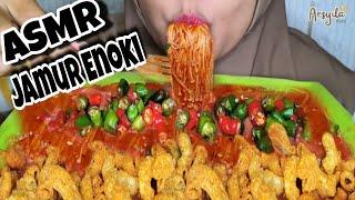 SPICY ENOKI MUSHROOM ASMR || SPICY ENOKI MUSHROOMS || MUKBANG INDONESIA |EATING SOUNDS