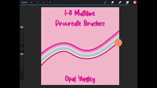 Multiline Procreate Brushes -1 to 8 Multilines Lettering Brushes I Opal Yagley