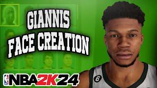 BEST GIANNIS ANTETKOUNMPO FACE CREATION ON NBA 2K24!! (MOST ACCURATE)