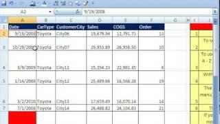 Highline Excel Class 16: Sort, Sorting 10 Examples