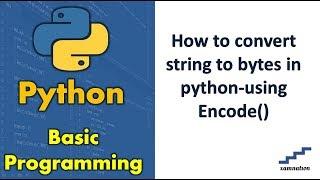 How to convert string to bytes in python-using Encode()