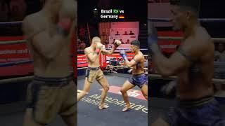 Brazil  vs Germany  / MUAY THAI fight at Rajadamnern #fighting #muaythai #combatsport