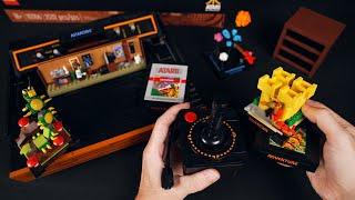 ASMR Lego Build: Atari 2600 joystick + "Adventure" cartridge & diorama