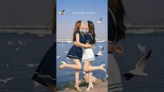 Lesbian kissing丨 girl‘s love 41 #kissing kissing#lesbian kissing#lgbt #girls