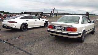 760HP Audi 100 Quattro vs Mercedes-AMG GT63s 4Door vs Nissan GT-R R35