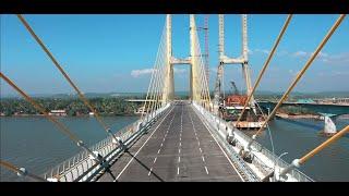 Inauguration of 8-Lane cable stayed bridge (4-Lane RHS corridor) across river Zuari in Goa.