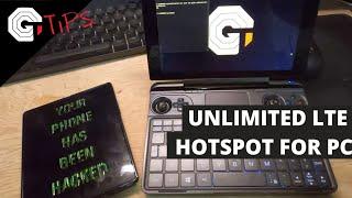 Unlimited LTE Hotspot on PC via Phone or USB modem! -GlytchTips