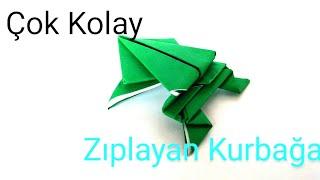 ORİGAMİ ZIPLAYAN KURBAĞA YAPIMI|ORİGAMİ JUMPİNG FROG|Origami Adresim