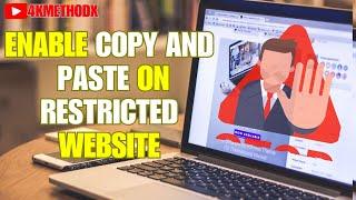 How to Enable Copy Paste on Restricted Websites | Ctrl Key is Disabled | Chrome|Mozilla