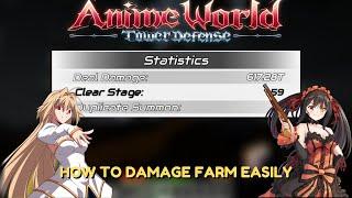 How To Get Damage Easily On Units In Anime World Tower Defense