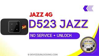 Jazz 4G D523 Unlock All Network || D523 No Service Fixed || Devices Unlocking