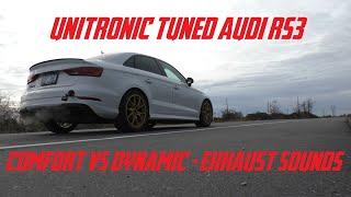 Unitronic Tuned Audi RS3 - Comfort VS Dynamic Exhaust Sounds