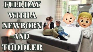 FULL Day in the Life with a Newborn and Toddler *REALISTIC*