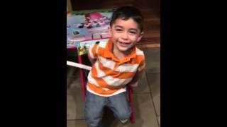 Super cute three year old defends himself in "immigration court"