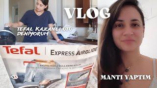 VLOG|TEFAL KAZANLI ÜTÜ|EŞİMDEN SÜRPRİZ|ÇEYİZ ÖNERİSİ|EV İŞLERİ|MANTI YAPTIM|#çeyiz #tefal