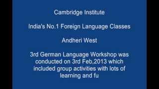 Cambridge Institute Foreign Language Classes