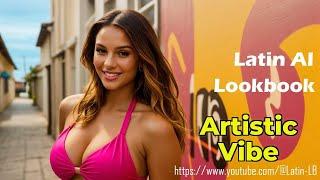 [4K] AI ART Latin America Lookbook Model Video- Artistic Vibe