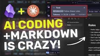 Cline & Aider + Obsidian : AI CODING with MARKDOWN is AMAZING! (Rules & Long Prompts!)