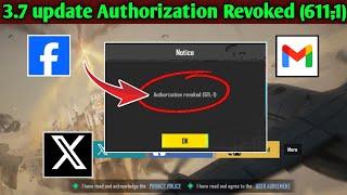 Pubg Authorization Revoked 611  Problem Solution ||Pubg Facebook Login Problem Fix 2025