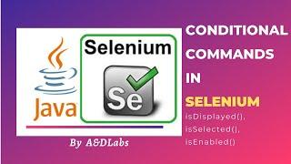 isSelected(), isEnabled(), isDisplayed() | Conditional Commands in Selenium | Java Automation