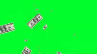 money rain green screen.