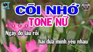 Karaoke Cõi Nhớ Tone Nữ ( Bm ) Nhạc Sống Mới | Karaoke Kim Liễu