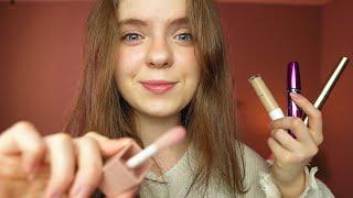 ASMR Big Sister Does Your Makeup  (Fast & Aggressive, tingly layered sounds, whispered roleplay)