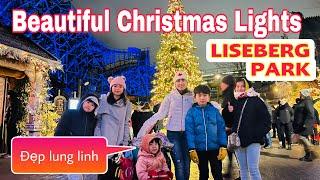 Beautiful Christmas Lights at LISEBERG PARK | Tham quan công viên Liseberg mùa Giáng sinh