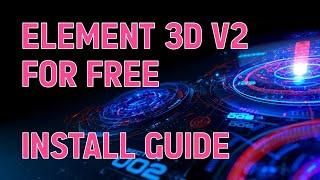 How To Free Download & Install Element 3D For After Effects | Crack (latest Full Version)