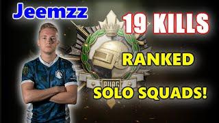 FaZe Jeemzz - 19 KILLS - SOLO SQUADS! - PUBG RANKED