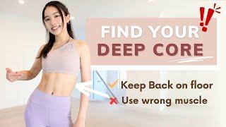 Get the BEST workout result by using this technique! (keep BACK on the floor & Activate DEEP core)