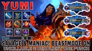 Savage & Maniac! Beastmode Yumi | Unkillable & Deadliest One Punch | Aldous Gameplay by Yumi | MLBB