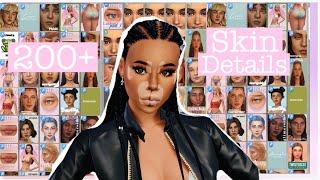 SIMS 4 CC FOLDER CONTAINING SKIN DETAILS, PRESETS, EYEBROWS, BEAUTY MARKS, MOLES AND MORE!