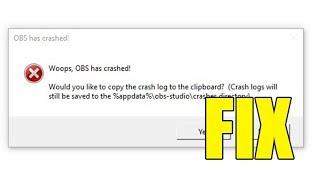 Woops obs has crashed! FIX!!