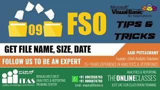 VBA TIPS AND TRICKS - ENGLISH | 09 FSO - GET FILE NAME, SIZE, DATE