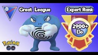 Poliwrath is Countering Go Battle League Meta on Great League at Expert Rank,Season20, in Pokémon Go