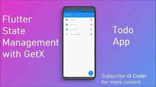 Build a Todo App in Flutter with GetX - Part 1: State Management Made Easy!