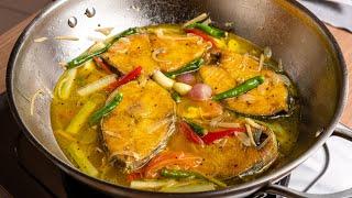 Ikan Tenggiri Masak Cuka, cukup rasa masam pedas.