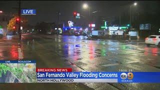 Storm Brings San Fernando Valley Street Flooding