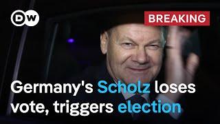 Scholz loses confidence vote triggering snap general election for Germany | DW News