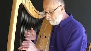 Urquhart renaissance bray harp.  Bill Taylor plays his arrangement of Curent (Volte)