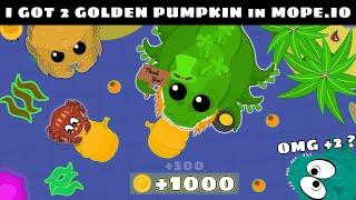 I GOT 2 RARE GOLDEN PUMPKINS in MOPE.IO | LUCKY MOMENTS | FT. NOOB HIMSELF |