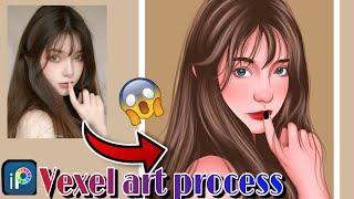 VEXEL ART Ibis Paint X | easy vexel art full tutorial 