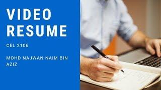 Video Resume CEL 2106