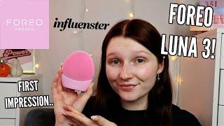 TESTING THE NEW FOREO LUNA 3 FACIAL CLEANSING BRUSH! | Dry Skin First Impression