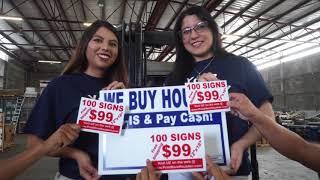 100 Signs for $99 - Custom Cheap Yard / Bandit Signs From Houston Texas