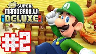 New Super Mario Bros U Deluxe - Full Game Walkthrough Part 2 - Layer-Cake Desert! (All Star-Coins)