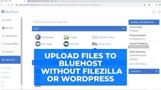 How to Upload HTML/CSS website files to Bluehost without FileZilla or Wordpress