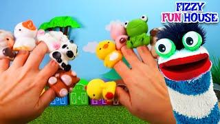 Fizzy Sings Family Finger Song with Animals | Nursery Rhyme Songs