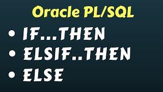 IF Statements in Oracle PL SQL with example